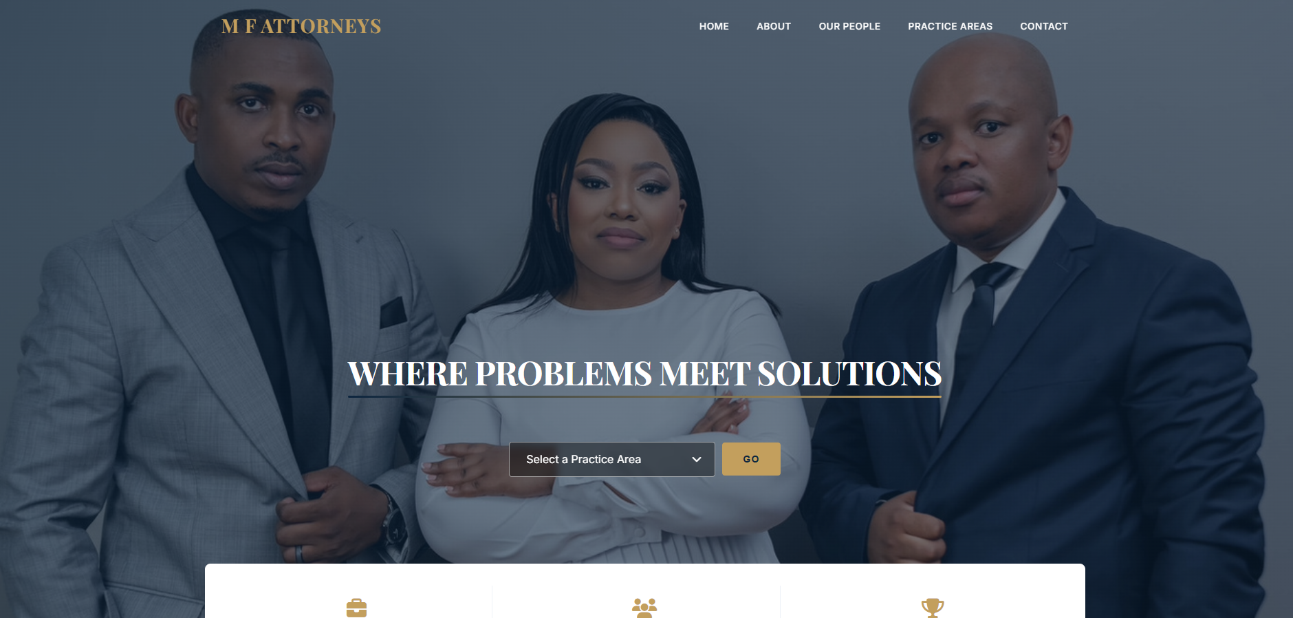 M F Attorneys website designed by Elijah IT